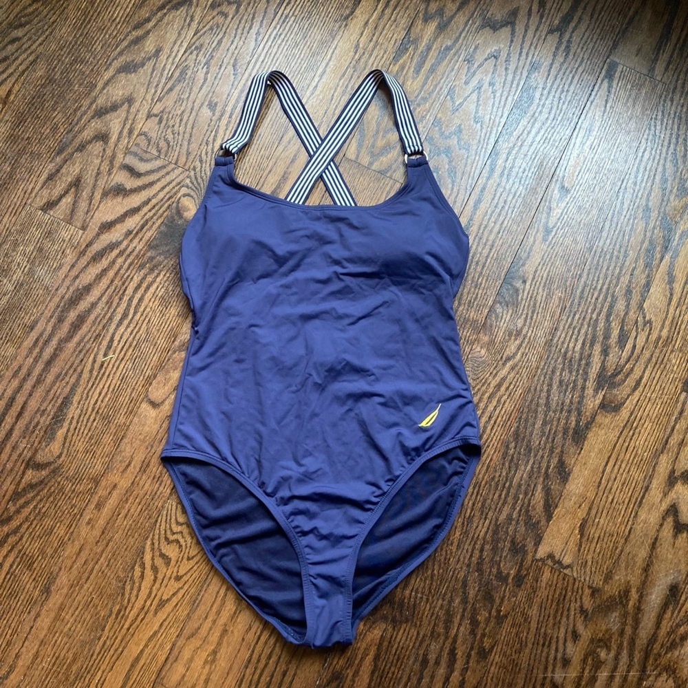 Nautica Swimsuit One Piece Size L Blue